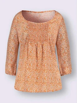 Tunique Empiècement Smocké Décoratif -Promos Mode Exquise Boutique 001.00ZUK03347 B16.002