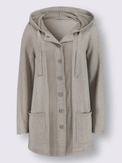 Veste Longue En Tricot Capuche Avec Coulisse Et Lien à Nouer 7 Veste Longue En Tricot Capuche Avec Coulisse Et Lien à Nouer -Promos Mode Exquise Boutique 001.00ZUK05547 B21.001