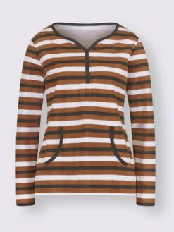 T-shirt à Rayures Poche Kangourou -Promos Mode Exquise Boutique 001.00ZUK91745 B30.001