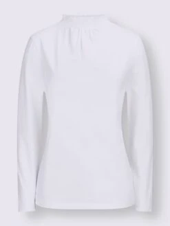 T-shirt à Col Montant Col Montant Smocké -Promos Mode Exquise Boutique 001.00ZUK92348 B28.001