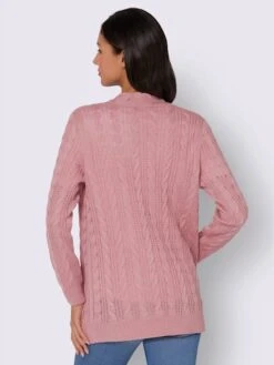 Veste Longue En Tricot Joli Motif Torsadé 6 Veste Longue En Tricot Joli Motif Torsadé -Promos Mode Exquise Boutique 001.00ZUK92348 B71.001