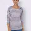 T-shirt à Rayures Coupe Décontractée Aux épaules