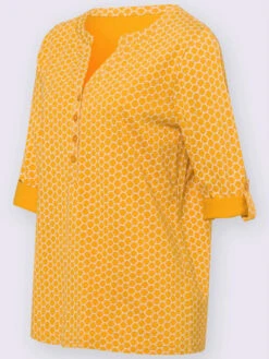 T-shirt à Manches 3/4 Patte De Boutonnage Courte -Promos Mode Exquise Boutique 004.00ZUK03344 052.001