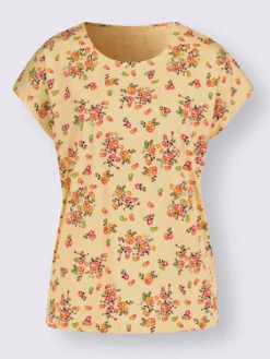 T-shirt à Encolure Ronde Motif Floral -Promos Mode Exquise Boutique 004.00ZUK03347 B25.001