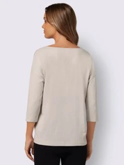 T-shirt à Manches 3/4 Petites Pierres Brillantes Fantaisie -Promos Mode Exquise Boutique 004.00ZUK05547 B20.001