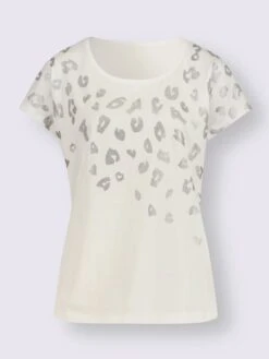 T-shirt Imprimé Feuille Brillant -Promos Mode Exquise Boutique 004.00ZUK05547 B22.001