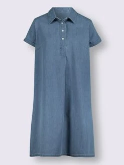 Robe En Jean Patte De Boutonnage Courte -Promos Mode Exquise Boutique 004.00ZUK91746 B16.001