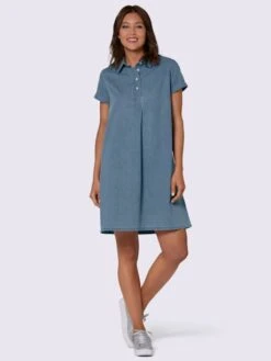 Robe En Jean Patte De Boutonnage Courte -Promos Mode Exquise Boutique 004.00ZUK91746 B18.001