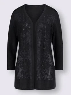 Veste En Tricot Ajouré Motif Tricoté Avec Partie Ajourée Devant -Promos Mode Exquise Boutique 004.00ZUK92345 B73.001