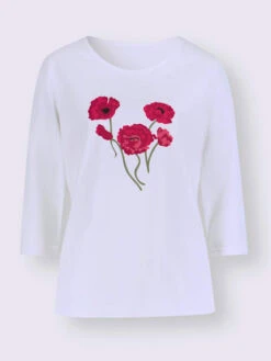 T-shirt à Encolure Ronde Joli Imprimé Devant -Promos Mode Exquise Boutique 004.00ZUK92347 B45.001