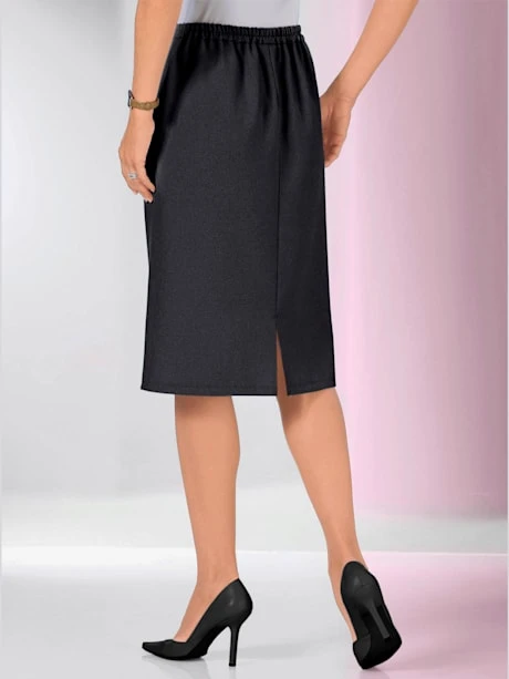 Jupe Crayon Femme Coupe Droite Avec Ceinture élastique Et Fente Au Dos 2 Jupe Crayon Femme Coupe Droite Avec Ceinture élastique Et Fente Au Dos – Image 2