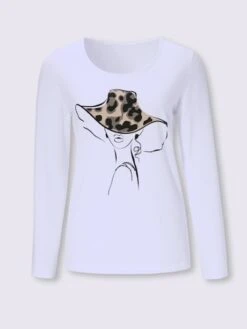 T-shirt à Manches Longues Imprimé -Promos Mode Exquise Boutique 005.00ZUK92344 006.001