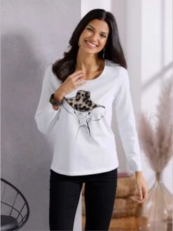 T-shirt à Manches Longues Imprimé