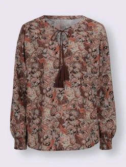 Chemisier Lien à Nouer Avec Houppes -Promos Mode Exquise Boutique 005.00ZUK92348 B16.001