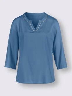 Chemisier Ruban Argenté à L'encolure -Promos Mode Exquise Boutique 006.00ZUK05547 B05.001