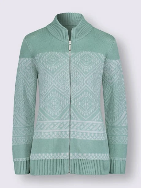 Veste En Tricot Tricot Jacquard De Qualité 3 Veste En Tricot Tricot Jacquard De Qualité – Image 3