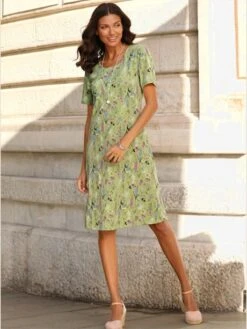 Robe En Jersey Joli Motif Floral