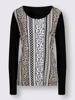 T-shirt à Manches Longues Pure Viscose -Promos Mode Exquise Boutique 006.00ZUK92348 B14.001