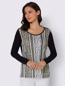 T-shirt à Manches Longues Pure Viscose -Promos Mode Exquise Boutique 006.00ZUK92348 B16.001