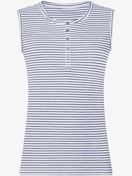 Débardeur Fin Avec Boutons Argentés Effet Antique 3 Débardeur Fin Avec Boutons Argentés Effet Antique – Image 3