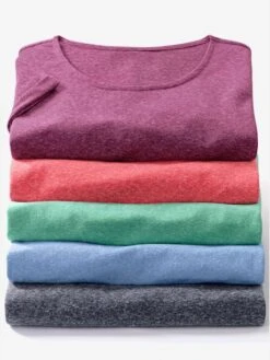 T-shirt Manches à Revers Fixe