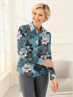 Chemisier En Coton Joli Motif Floral
