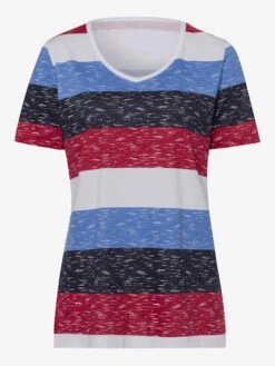 T-shirt Décontracté Manches Courtes Rayures Larges -Promos Mode Exquise Boutique 007.00ZUK94341 A53.001