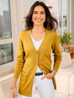 Veste En Tricot Coupe Longue Tendance