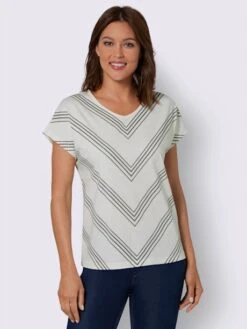 T-shirt à Manches Courtes Rayures Sportives -Promos Mode Exquise Boutique 008.00ZUK91746 B06.001