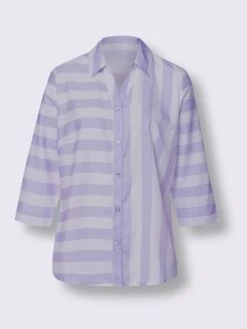 Chemisier à Rayures Manchette Avec Fente -Promos Mode Exquise Boutique 010.00ZUK03347 B28.002