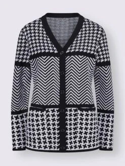 Veste En Tricot Mélange Raffiné De Motifs Jacquard -Promos Mode Exquise Boutique 010.00ZUK91745 B40.001