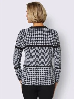 Veste En Tricot Mélange Raffiné De Motifs Jacquard -Promos Mode Exquise Boutique 010.00ZUK91745 B41.001