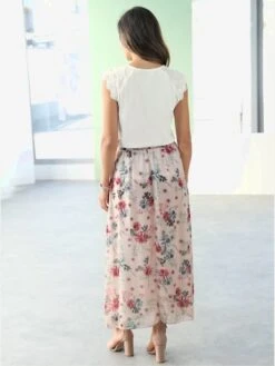 Jupe Plissée Imprimé Floral Ceinture élastique -Promos Mode Exquise Boutique 010.00ZUK92339 A05.004