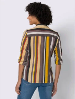 Chemisier à Manches Longues Col Chemise Ouvert -Promos Mode Exquise Boutique 010.00ZUK92346 B27.001