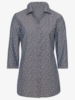 Chemisier Aspect Denim Motif Papillon Col Chemise Manches 3/4 5 Chemisier Aspect Denim Motif Papillon Col Chemise Manches 3/4 -Promos Mode Exquise Boutique 011.00ZUK03341 A52.001