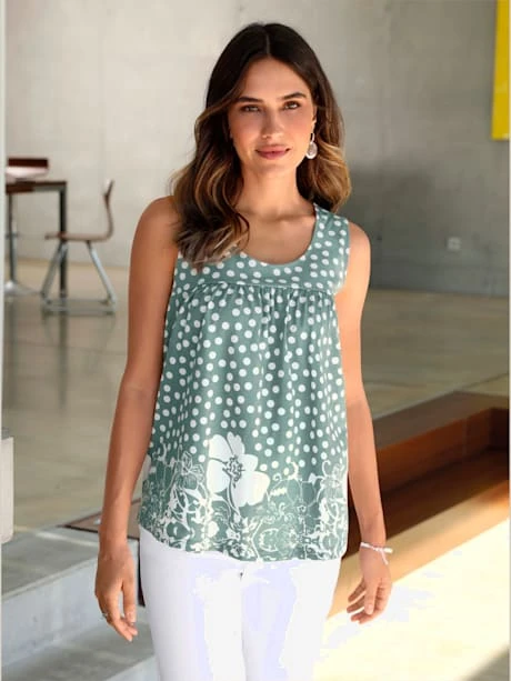 Débardeur Bordures Imprimées 1 Débardeur Bordures Imprimées