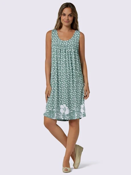 Robe En Jersey Bordures Imprimées 1 Robe En Jersey Bordures Imprimées