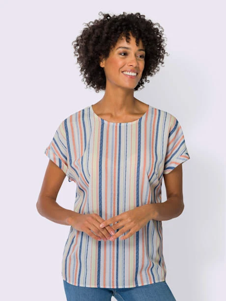 Chemisier Longues Rayures Affinantes 2 Chemisier Longues Rayures Affinantes – Image 2