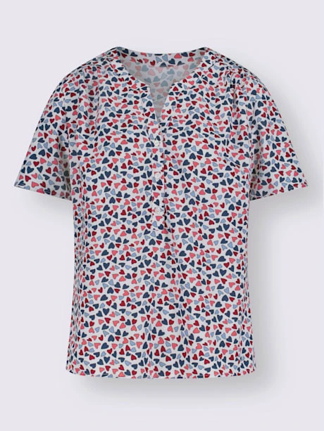 Chemisier à Manches Courtes Fronces Aux épaules 4 Chemisier à Manches Courtes Fronces Aux épaules – Image 4