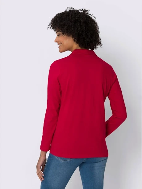 T-shirt à Manches Longues Col Chemise Ouvert 2 T-shirt à Manches Longues Col Chemise Ouvert – Image 2