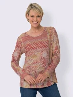 T-shirt à Manches Longues Motif Imprimé Exclusif