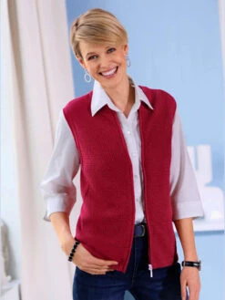 Gilet En Tricot Motif Tricoté Délicat