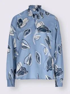 Chemisier à Manches Longues Bords Smockés -Promos Mode Exquise Boutique 017.00ZUK03345 B01.002