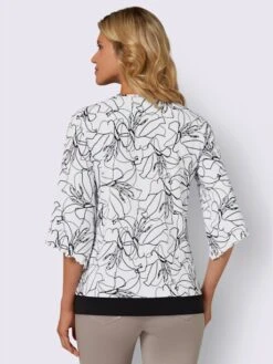 T-shirt Imprimé Ourlet En Pointe -Promos Mode Exquise Boutique 017.00ZUK03347 B23.001