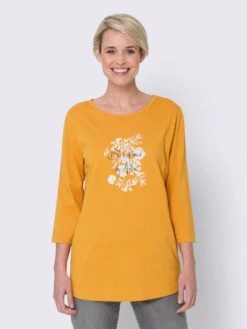 T-shirt Long Imprimé Transfert Couleur Argenté