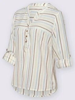 Chemisier En Flanelle Manches 3/4 Retroussables 5 Chemisier En Flanelle Manches 3/4 Retroussables -Promos Mode Exquise Boutique 017.00ZUK92344 051.001