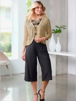 Boléro En Tricot Motif Ajouré Léger