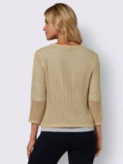 Boléro En Tricot Motif Ajouré Léger -Promos Mode Exquise Boutique 018.00ZUK05547 B33.001