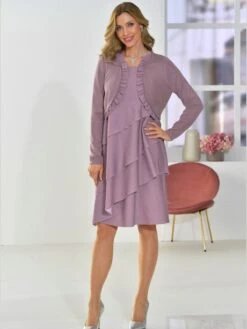 Robe à Volants Look Superposé Tendance