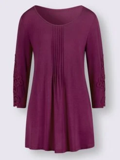 T-shirt Long Nervures Décoratives -Promos Mode Exquise Boutique 019.00ZUK03347 B16.002